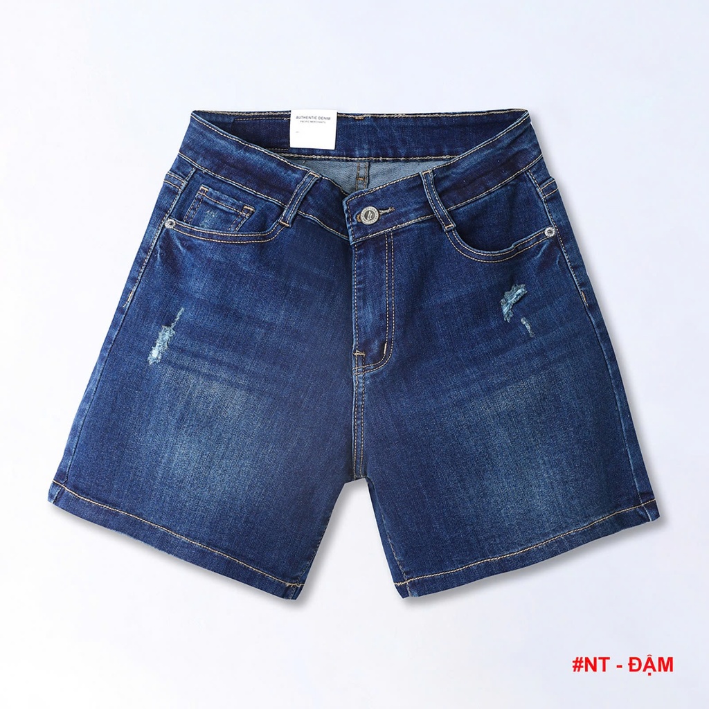 Quần Short Jean Nữ Fujiwa'Style - NT. Lưng Cao Ngang Rốn, Co Giãn Tốt. Size từ 42kg - 70kg