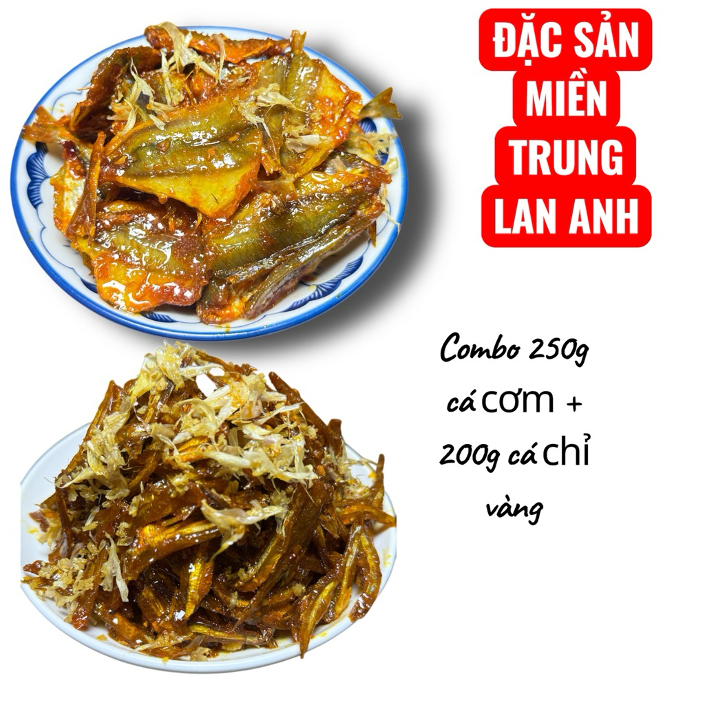 Combo 200g cá chỉ vàng rim + 250g cá cơm rim mắm tỏi LAN ANH SHOP hàng nhà làm thơm ngon