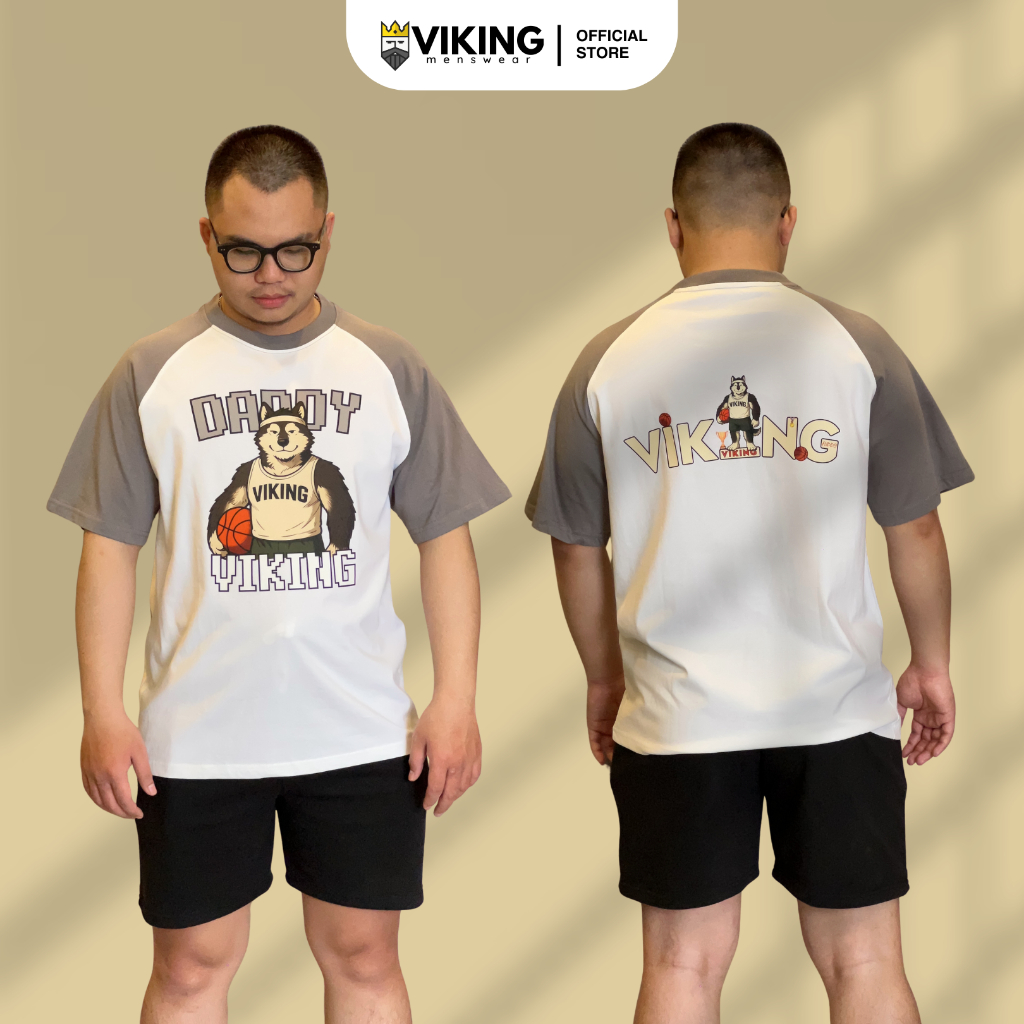 Áo Thun Husky Bóng Rổ Raglan Xám - Tanktop Trắng - VIKING STUDIO MENSWEAR LOCAL BRAND - DADDY BEARCL