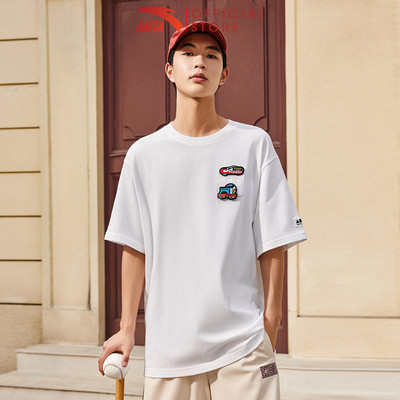 ANTA Nam nữ Skateboard Culture Áo thun Thời Trang Áo Phông Unisex Life Style form rộng rãi 1524B8114