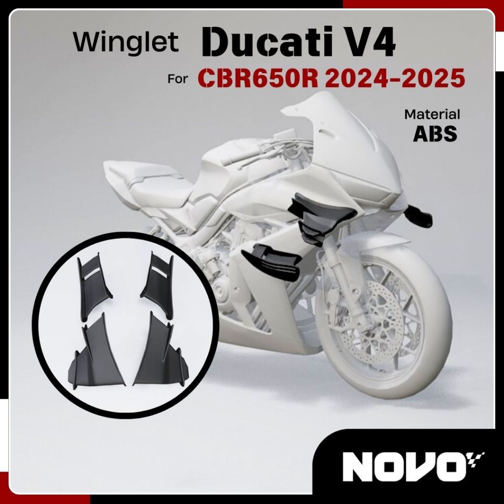 Cánh Gió Kiểu Ducati cho CBR650R 2024-2025 E-clutch, NOVO moto