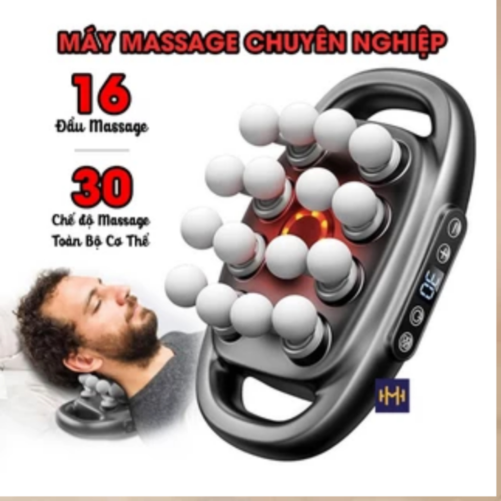 Máy massage cầm tay, máy mát xa 16 đầu  massage toàn thân , CỔ VAI GÁY giúp giảm nhức mỏi cơ BH 12TH | BigBuy360 - bigbuy360.vn
