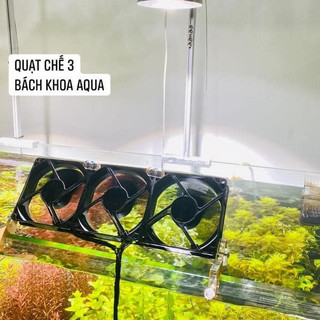 Quạt chế 2 - 3 - 4 cánh làm mát hồ thủy sinh - Kèm chân mica gác thành bể