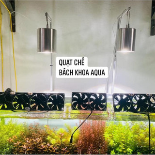 Quạt chế 2 - 3 - 4 cánh làm mát hồ thủy sinh - Kèm chân mica gác thành bể