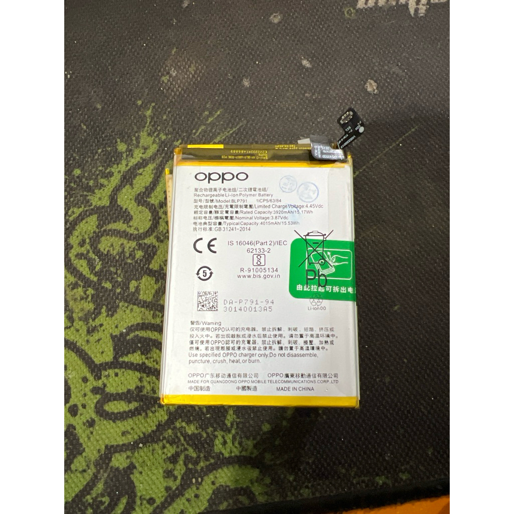 Pin bóc máy Oppo Reno 4 Mã BLP791