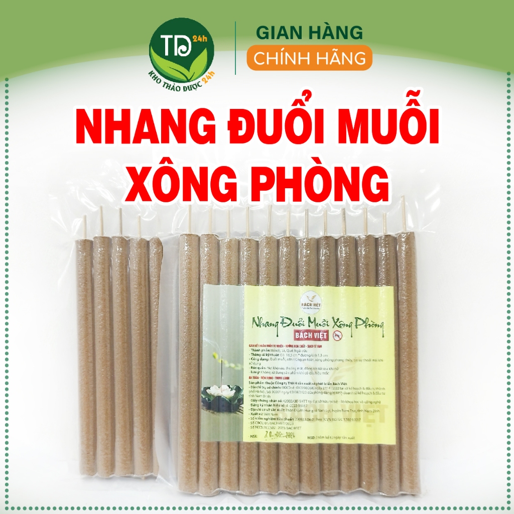 [10 điếu] Nhang ngải cứu đuổi muỗi, an toàn cho mẹ và bé, siêu sạch, thân thiên với môi trường, xông phong thủy