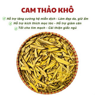  400gram Cam Thảo Khô Hàng Chọn loại 1 Đóng Túi Zip có hút ẩm 