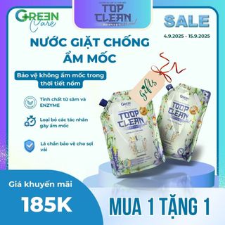 [MUA 1 TẶNG 1] Nước Giặt Chống Ẩm Mốc Toop Clean 2.6kg - Tinh Chất Sâm Catechin Bảo Vệ Quần Áo