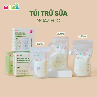 [MOAZ ECO]. TÚI TRỮ SỮA CẢM BIẾN NHIỆT MOAZ HỘP 30 TÚI DUNG TÍCH 150ML -TẶNG KÈM BÚT