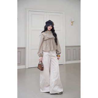 Devon pant | Quần kaki cạp trễ ghép mảnh | Mania cutie