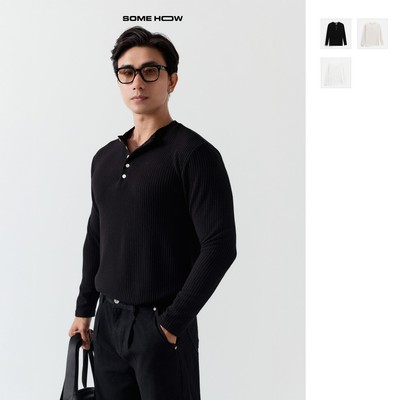 Áo Thun Nam Slimfit Henley Blend Wedding, Chất Vải Cotton Blend Thoải Mái, AT0323, SOME HOW STORE