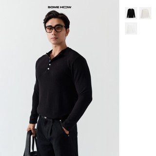[New8] Áo Thun Nam Slimfit Henley Blend Wedding, Chất Vải Cotton Blend Thoải Mái, AT0323, SOMEHOW