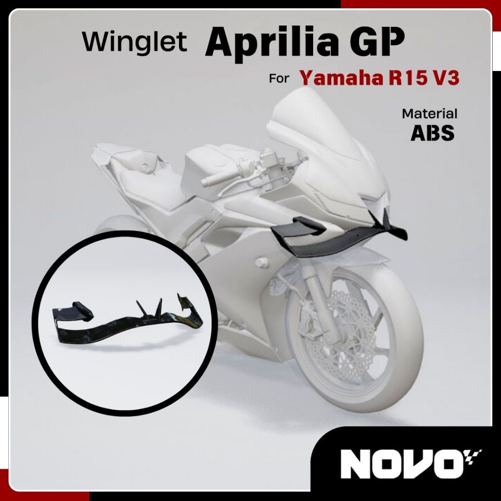 Cánh Gió Aprilia GP Cho R15V3 - Chất Liệu ABS Cao Cấp - Hàng In 3D