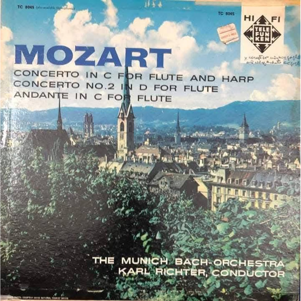 ĐĨA THAN -  MOZART - CONCERTO IN C FOR FLUTE AND HARP, CONCERTO NO.2 IN D FOR FLUTE, ANDANTE IN C FO