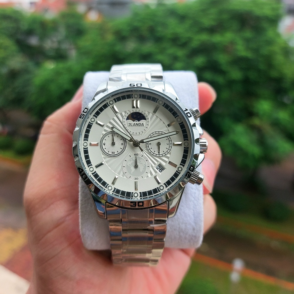 Đồng Hồ Nam dây thép cao cấp, full kim, máy nhật - JA3