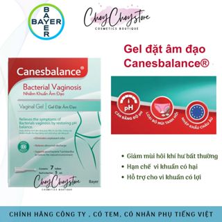 Gel Đặt Âm Đạo Canesbalance Giúp Giảm Mùi Hôi Khó Chịu & Khí Hư Phụ Khoa Phụ Nữ (Hộp 7tuýp x 5mL)