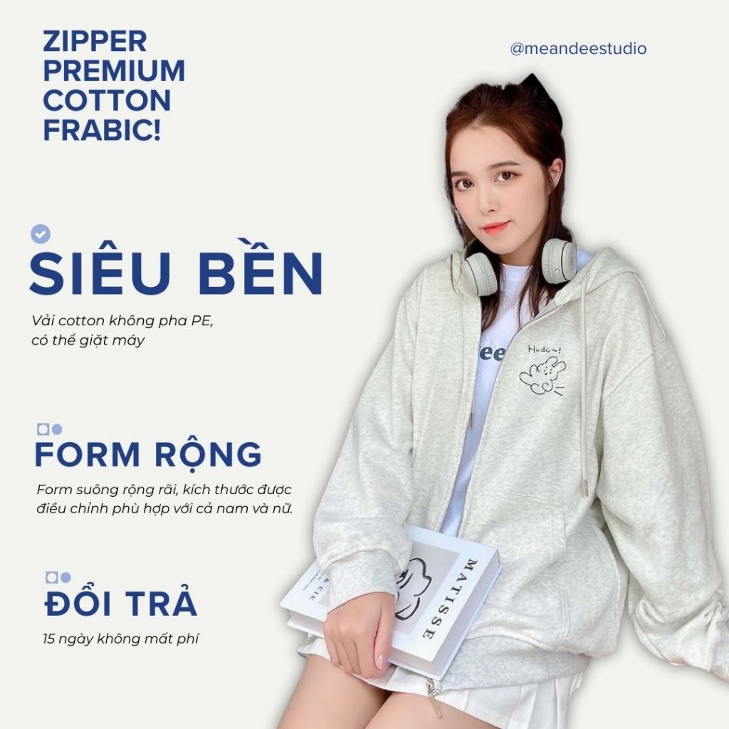 Áo Hoodie Zip Nam Nữ Meanstore Áo Khoác Nỉ Lót Lông Nhung và Bông Dày Form Rộng Màu Xám, Đen In Cặp Đôi - KNGH1 | BigBuy360 - bigbuy360.vn