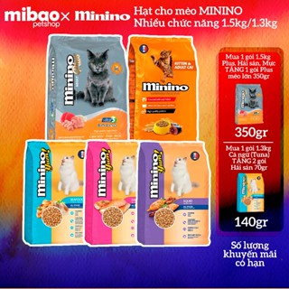 (1.3kg/1.5kg) Thức Ăn Hạt Minino Dành Cho Mèo Mọi Lứa Tuổi Nhiều Vị - Mibao Pet Shop