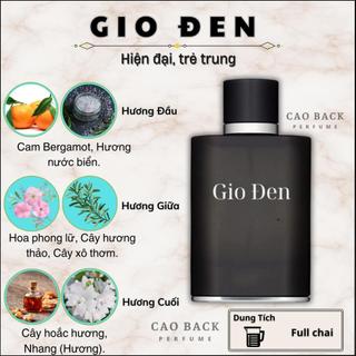 Nước hoa nam Giò Đen Profumo. mùi hương nhẹ nhàng phong cách 1 chàng trai hiền hòa