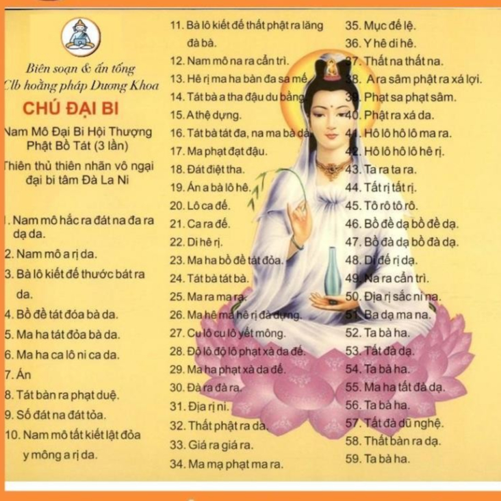 TO001 -  Tờ Kinh Chú Đại Bi 2 Mặt nhiều cỡ ép Plastics A4, A3  2 SIZE A4 VÀ A3 ÉP PLASTICS