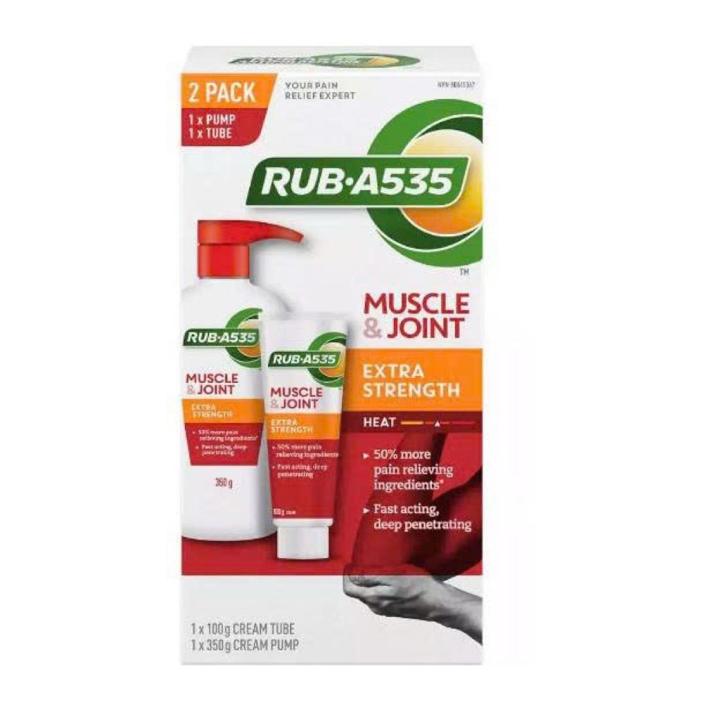 RUB A535- kem xoa bóp chống viêm, giảm đau Canada-set gồm chai 350g + tuýp 100g