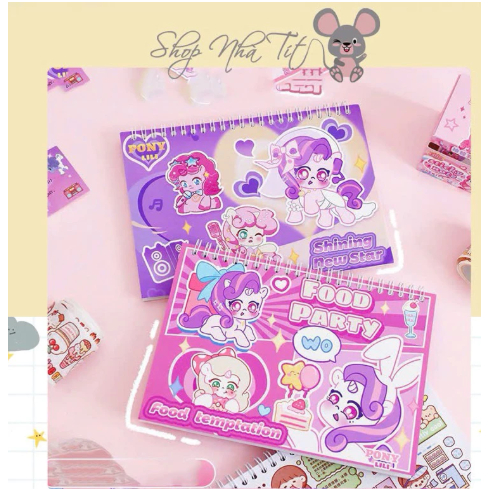 Sổ chiết washi tape A5 80 trang lưu trữ sticker dễ thương trang trí sổ dụng cụ làm bullet journal A5