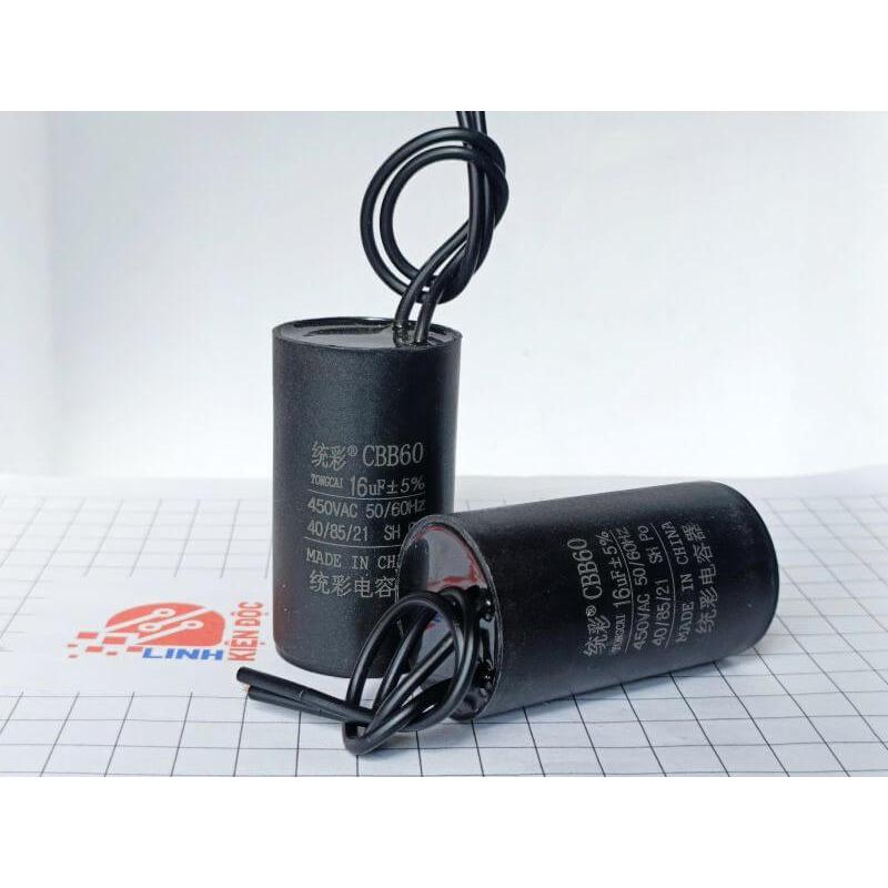 Tụ khởi động CBB60 450v 16uF màu đen