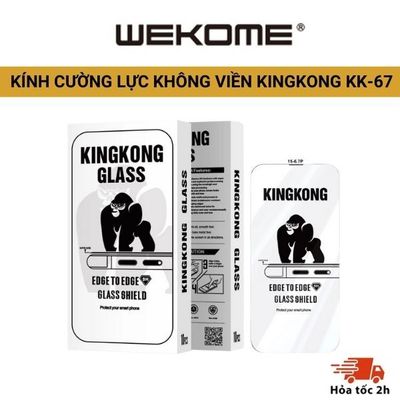 [KHÔNG VIỀN] Kính cường lực KINGKONG KK-67 nano siêu mượt, chống va đập, có màng loa Iphone 11 12 13 14 15 16 Promax