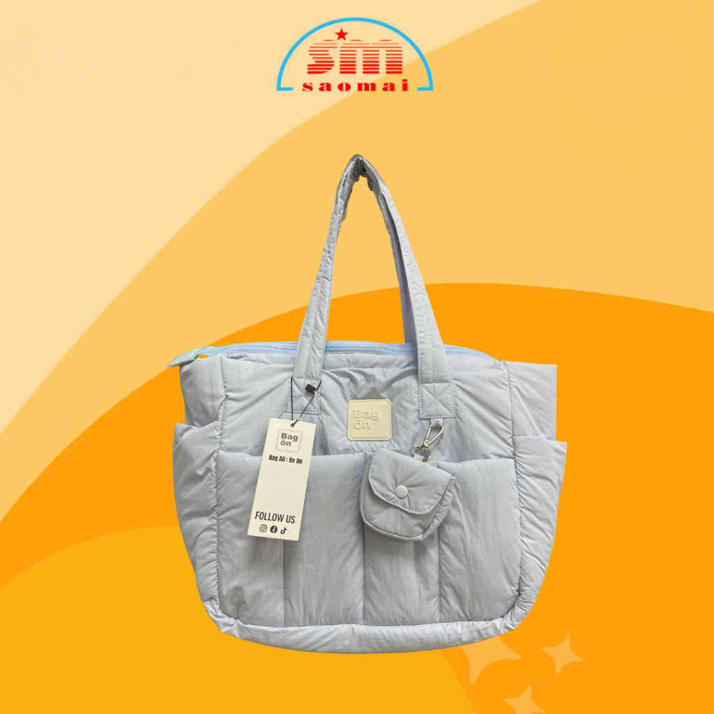 Túi Tote Đệm Bông Thời Trang Bag On/ Túi Phao – Túi Xách Nam/ Nữ Đi Học Đi Làm Đi Chơi