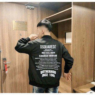  Áo khoác Gió Nam Nữ DSQUARED2 1964 Chữ Nhiều Siêu Cấp Bo Gân Hàng Quảng Châu Màu Đen Thời Trang Nam Nữ Giá Rẻ 