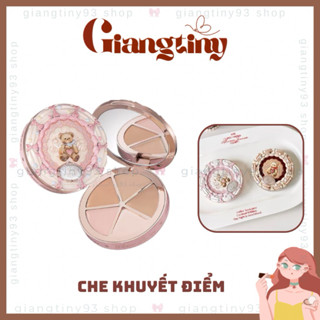   Sẵn  Flower Knows Hoa Biết BST Sweetie Bear Bánh Gấu Che Khuyết Điểm Triệt Sắc 4 ô 