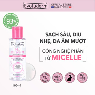 Nước Tẩy Trang Thiên Nhiên Thuần Chay Evoluderm làm sạch sâu, Dưỡng ẩm, Giúp da trắng sáng 100ml