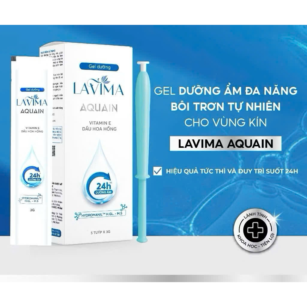 Gel Phụ Khoa Nữ (Đũa Thần Inner) Lavima Aquain Dưỡng Ẩm Bôi Trơn Tự Nhiên Sáng Vùng Kín Dạng Bút 3g