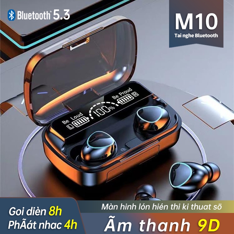 Tai Nghe Bluetooth M10 Chất Lượng Âm Thanh chân thật, Kết Nối Ổn Định Với Công Nghệ Bluetooth V5.3