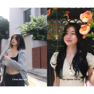 Set kẹp 9 phím chất tóc thật 100%