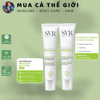 Kem dưỡng SVR Active Gel | Sebiaclear Mat + Pores | Kem dưỡng giảm mụn kiềm dầu thông thoáng lỗ chân lông 