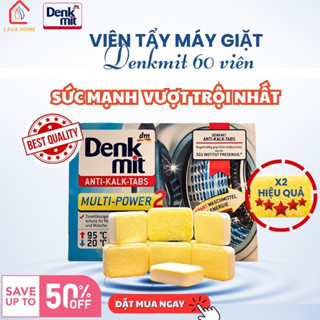 Viên tẩy lồng máy giặt Denkmit diệt khuẩn hiệu quả 60 viên và 5 viên dùng cho máy giặt cửa trước và cửa trên