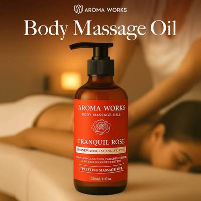 Dầu Massage Toàn Thân Aroma Works – Thư Giãn Cơ Thể & Dưỡng Da Với Tinh Dầu Thiên Nhiên