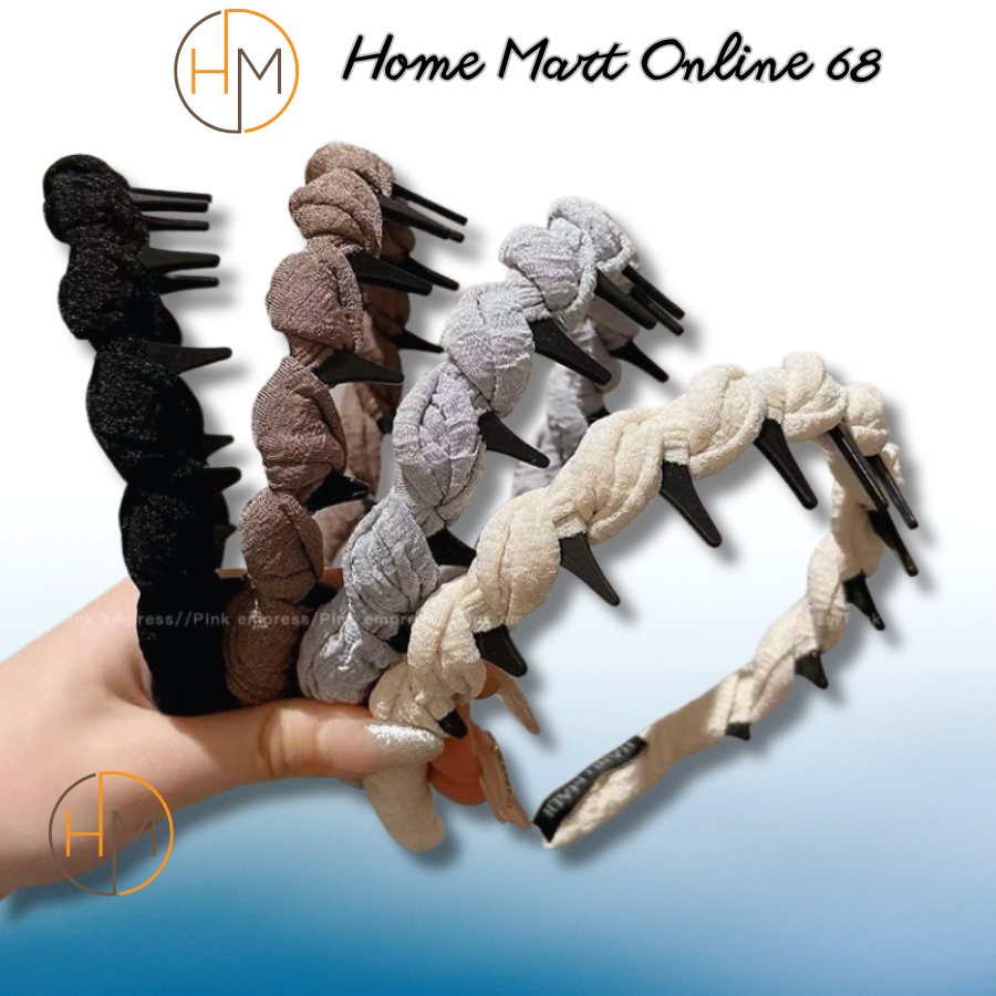 HM68534 Băng Đô Tóc Nữ Vải Lụa Xoắn Đơn Giản Tạo Phồng HM68