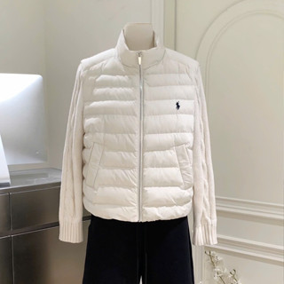  Áo Phao Tay Len Thêu Ngựa Chất Phao Dày Dặn Hàng QC Loại 1 Cao Cấp - Áo Khoác Phao Phối Tay Len Thêu Ngựa Chuẩn From 