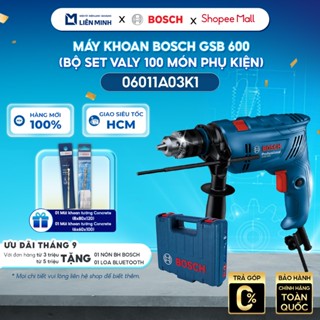 GSB 600 SET (06011A03K1) -  Máy Khoan Động Lực Bosch GSB 600 SET - Bộ Phụ Kiện 100 Món