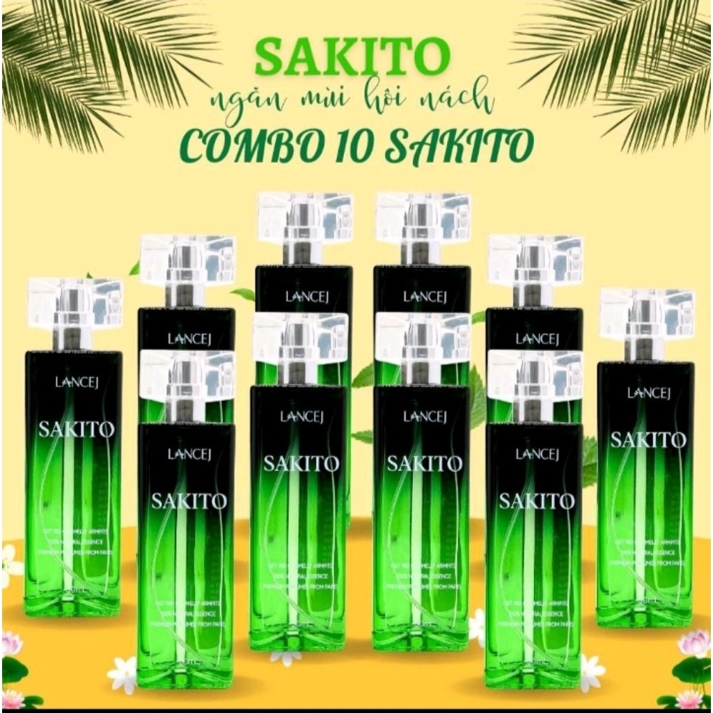 combo 10 lọ xịt nách Sakito Quyên Lara