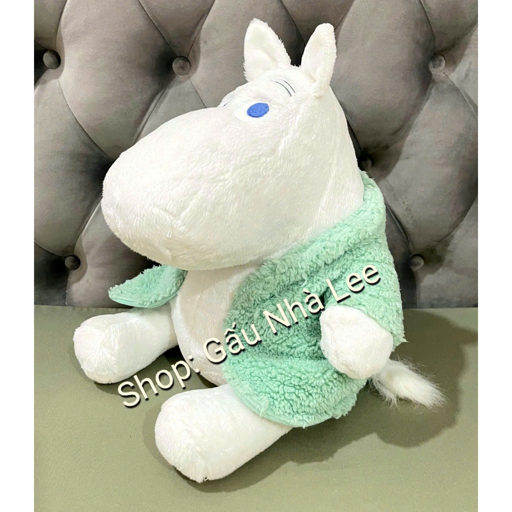 [ Nhật Bản ] [MS1404] Bé gấu bông Hà Mã Moomin choàng áo, size 33cm, lông mềm mịn, hàng mới, full te