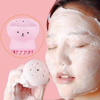 Bộ 3 Cọ Rửa Mặt Massage 2 Đầu Bạch Tuộc, Đồ Rửa Mặt Silicon Giúp Hạn Chế Lỗ Chân Lông Da Sạch Mịn