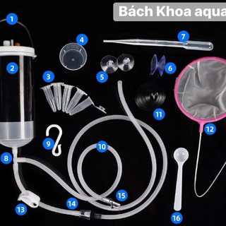 Bộ ấp Artemia Full đồ 16 chi tiết – Trọn bộ dụng cụ ấp trứng Artemia cho cá cảnh