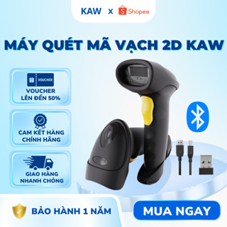 Máy Quét Mã Vạch Không Dây Bluetool 2D Cao Cấp KAW, Quét Được Mã Vạch Mã QR, Tốc Độ Quét Nhanh, Nhạy