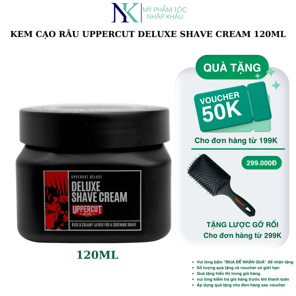 Kem cạo râu Uppercut Deluxe Shave Cream 120ml