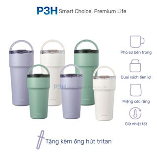 Bình giữ nhiệt LocknLock Metro Cafe Top Handle phủ sứ LHC4416 710ml   LHC4419 900ml có quai xách và ống hút đi kèm P3H 