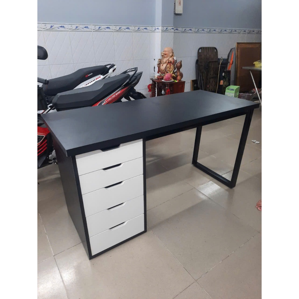 ( CỒNG KỀNH ĐI TỈNH) bàn ikea 5 ngăn kiểu gaming decor, kích thước 1m-1m6 gắn được arm chắc chắn không rung lắc | BigBuy360 - bigbuy360.vn