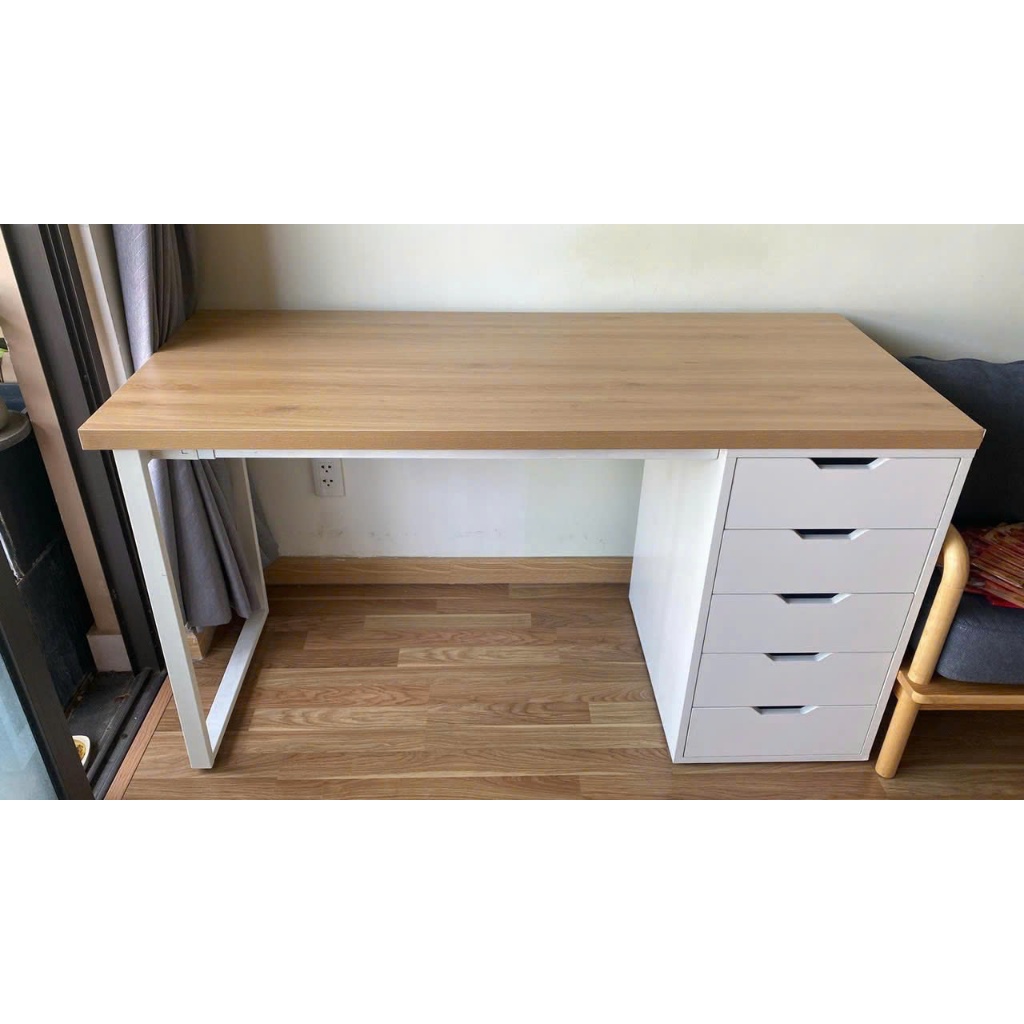 ( CỒNG KỀNH ĐI TỈNH) bàn ikea 5 ngăn kiểu gaming decor, kích thước 1m-1m6 gắn được arm chắc chắn không rung lắc | BigBuy360 - bigbuy360.vn